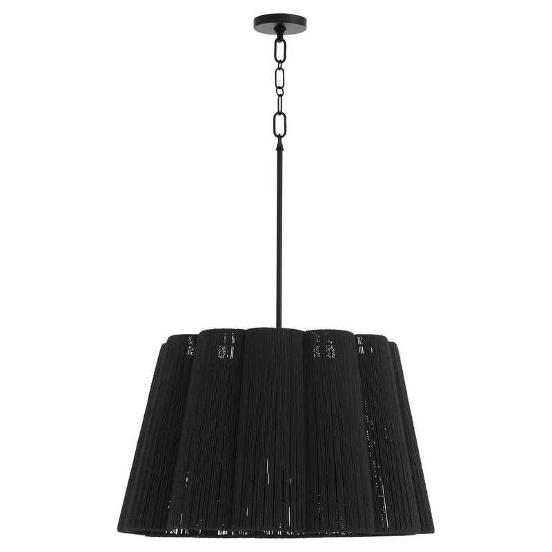 Quorum 851-6-59 Six Light Pendant, Matte Black