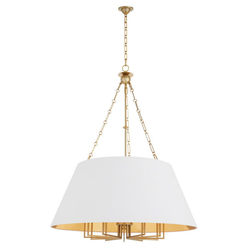 Quorum 8562-12-80 12 Light Pendant, Aged Brass