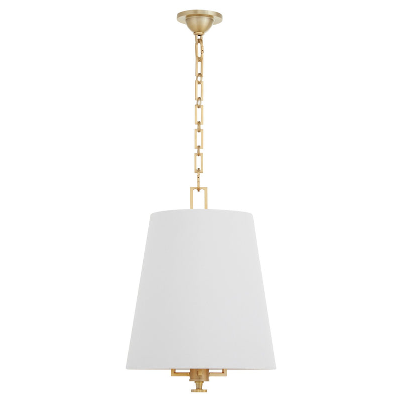 Quorum 8562-3-80 Three Light Pendant, Aged Brass