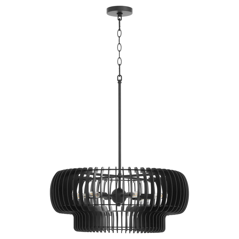 Quorum 8905-6-59 Six Light Pendant, Matte Black