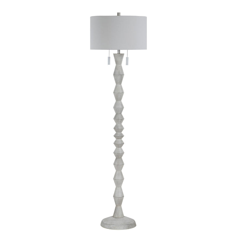 Renwil LPF3193EV Floor Lamp, White Wood Texture