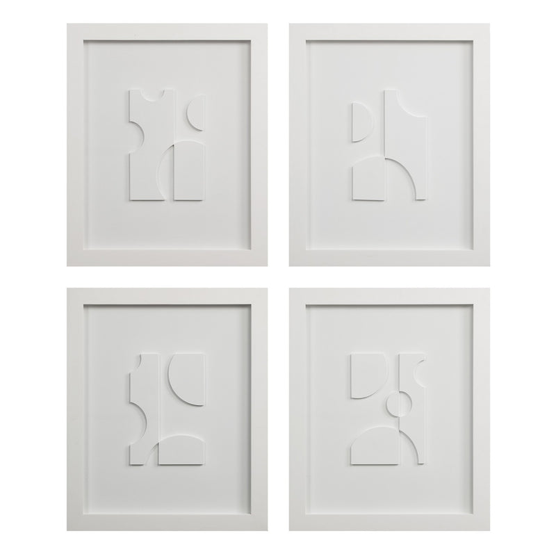 Renwil W6760 Wall Decor, Painted Matte White