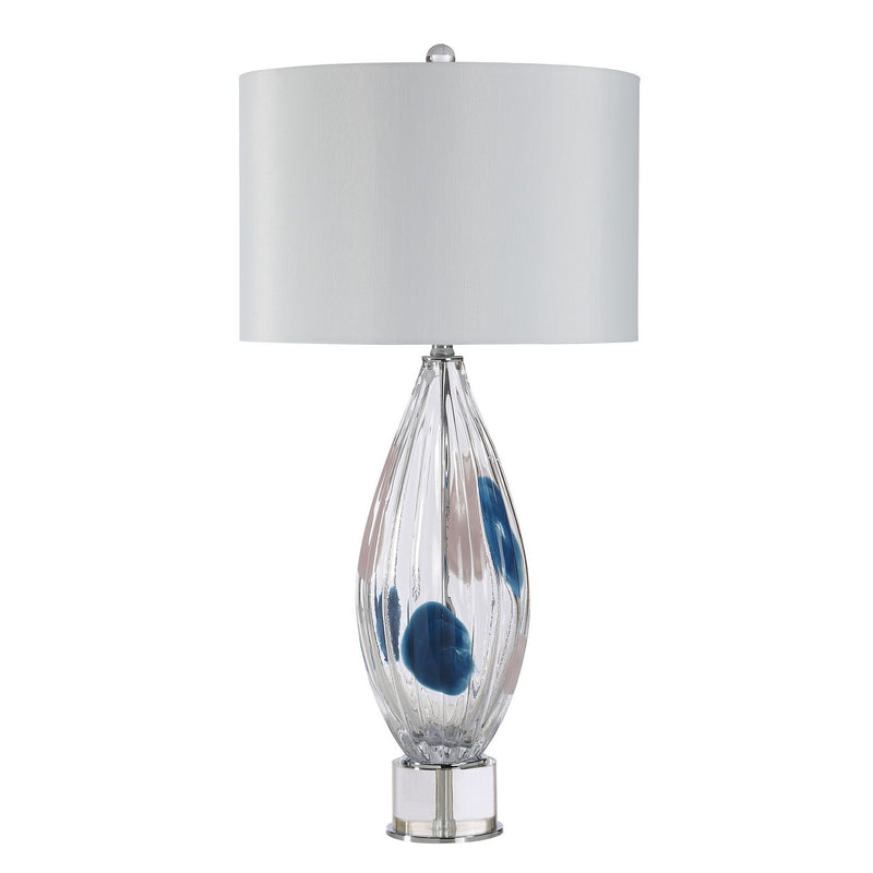 Renwil LPT1417EV Table Lamp, Clear And Blue