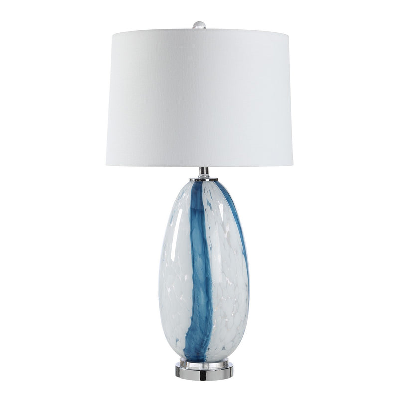Renwil LPT1418EV Table Lamp, Clear And Blue