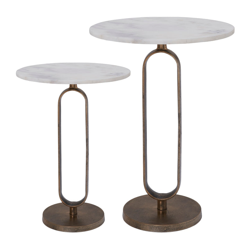 Renwil TA473 Side Table, Antique Brass