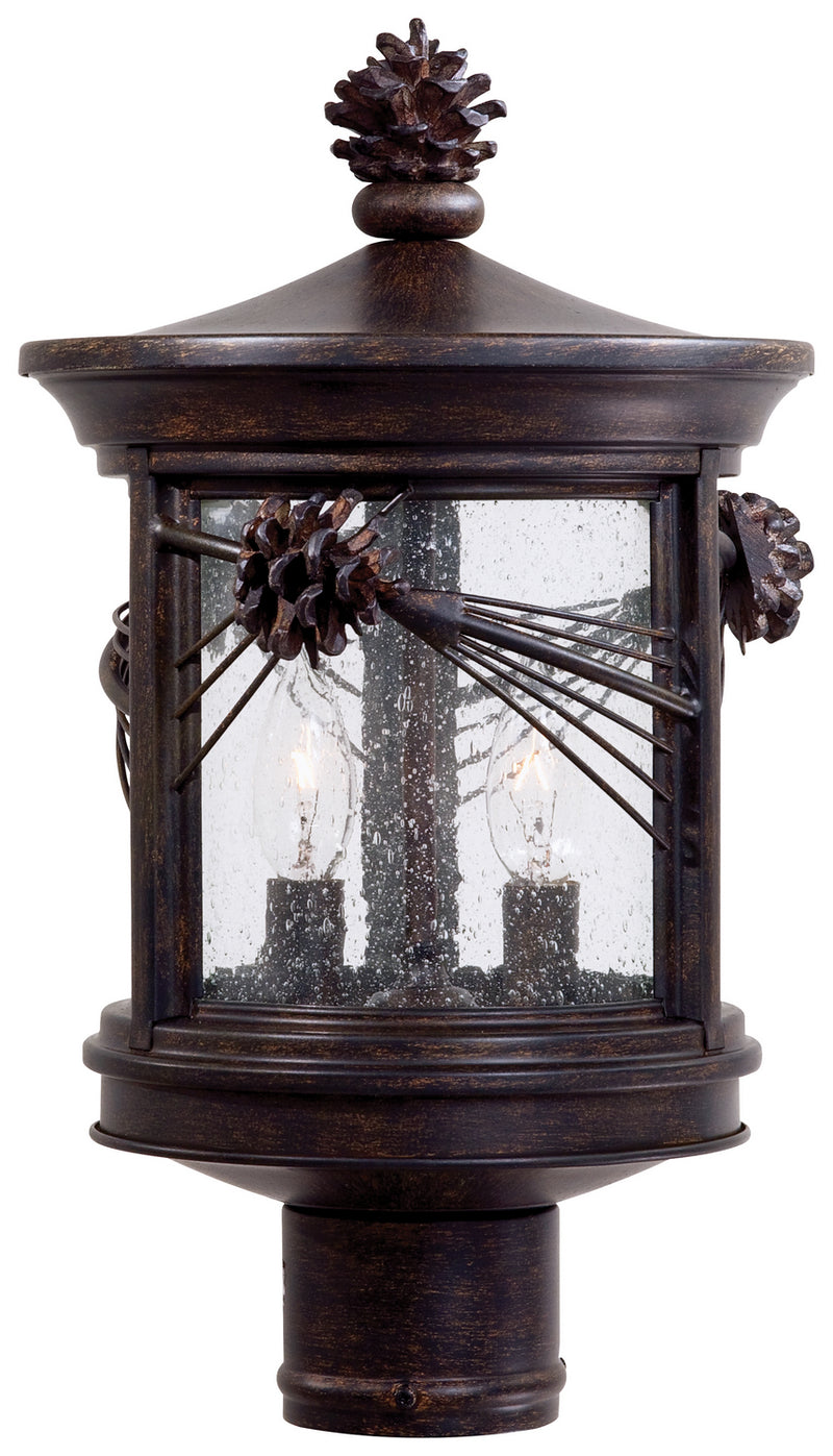 Minka-Lavery 9156-A357 Two Light Post Mount, Iron Oxide