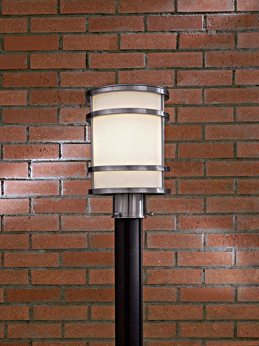Minka-Lavery 9806-144 One Light Post Mount, Brushed Stainless Steel