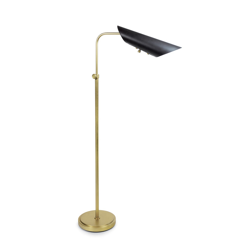 Regina Andrew 14-1067BBNB One Light Floor Lamp, Blackened Brass