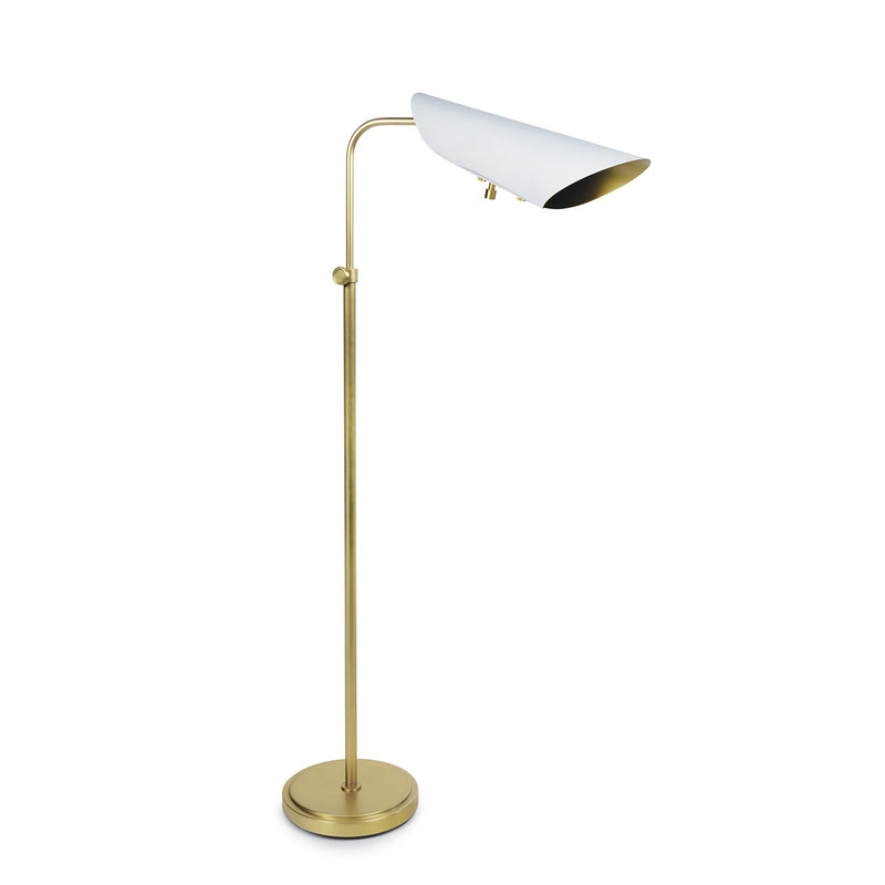 Regina Andrew 14-1067WTNB One Light Floor Lamp, White