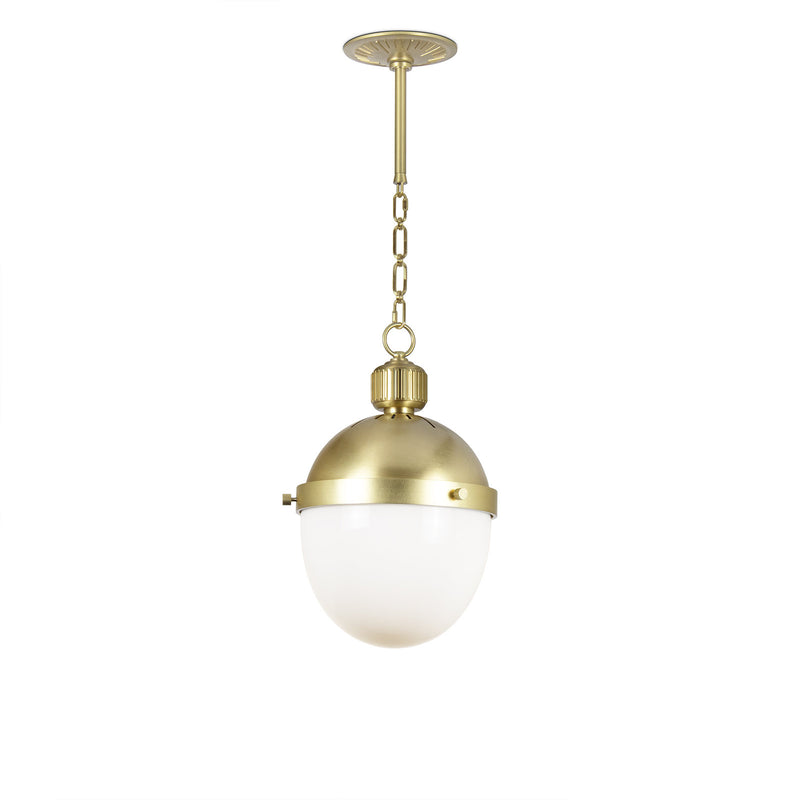 Regina Andrew 16-1117NB One Light Pendant, Natural Brass