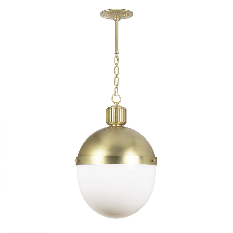 Regina Andrew 16-1119NB One Light Pendant, Natural Brass