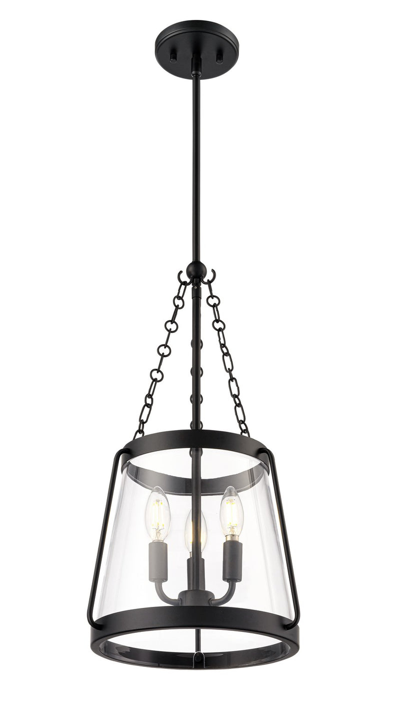 Millennium 21403-MB Three Light Pendant, Matte Black