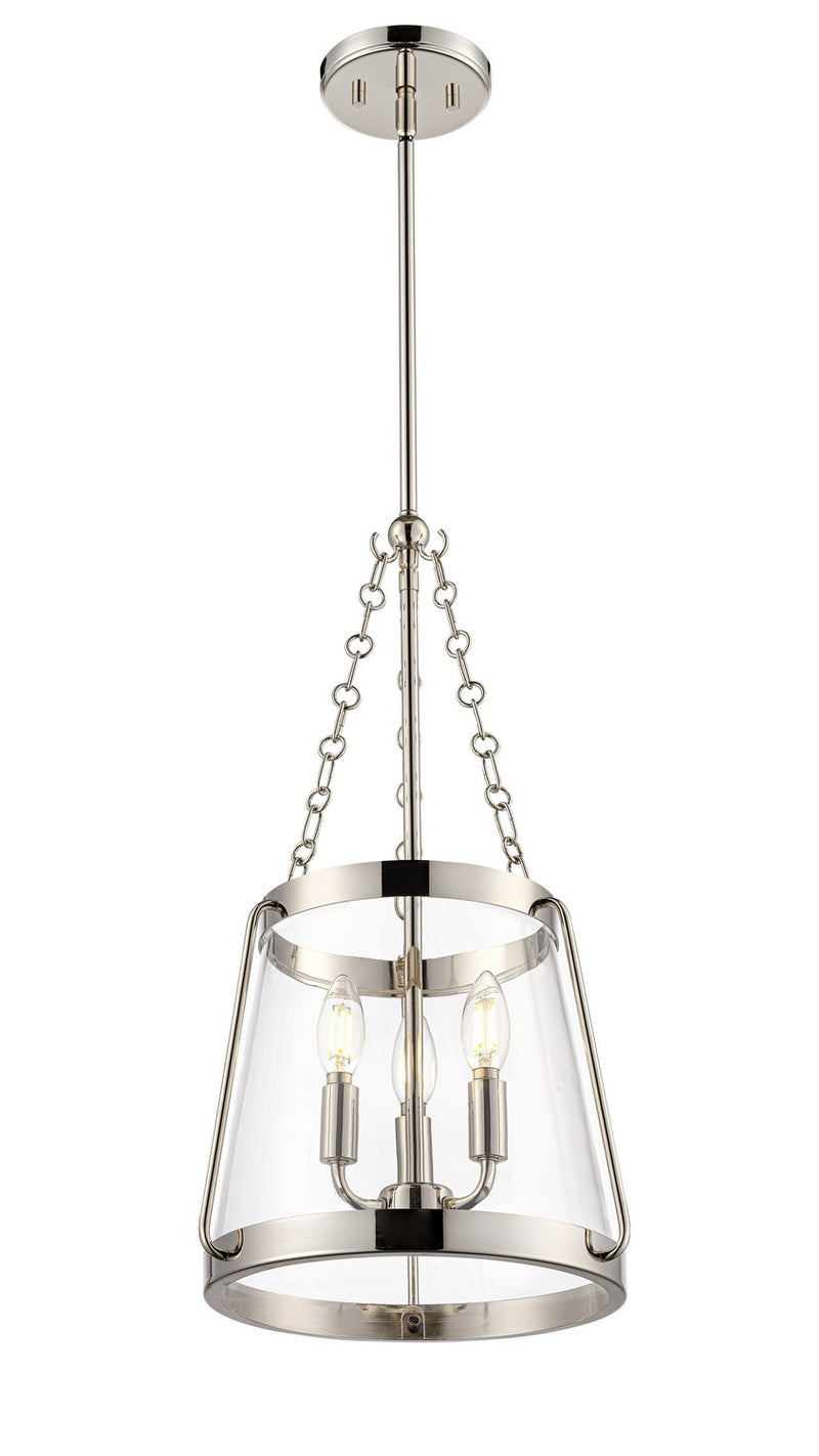 Millennium 21403-PN Three Light Pendant, Polished Nickel