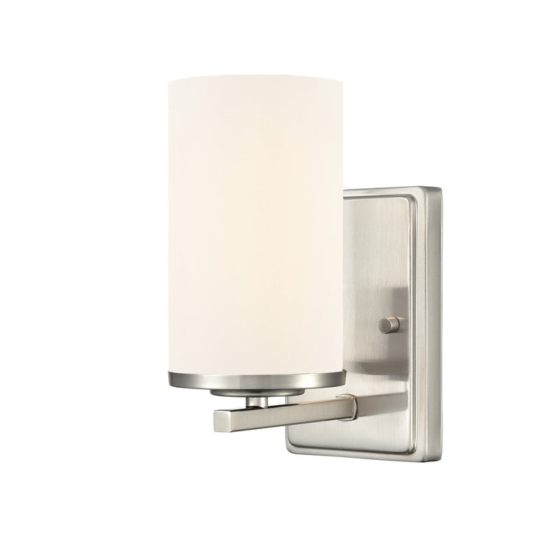Millennium 2701WG-BN One Light Wall Sconce, Brushed Nickel