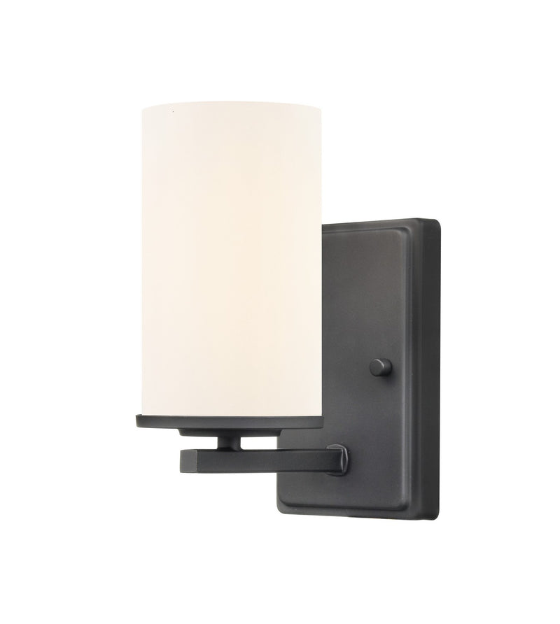 Millennium 2701WG-MB One Light Wall Sconce, Matte Black
