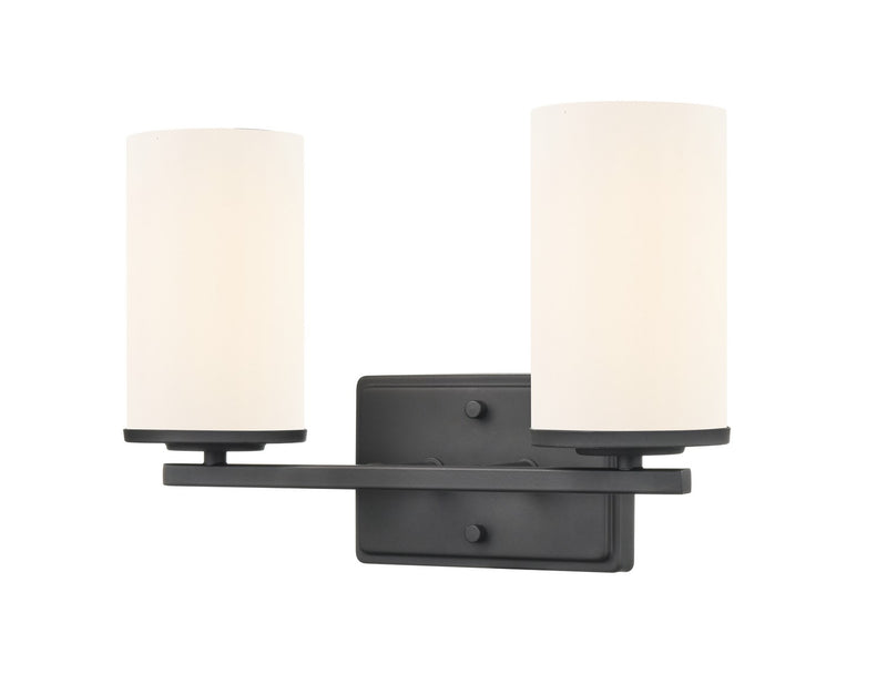 Millennium 2702WG-MB Two Light Vanity, Matte Black