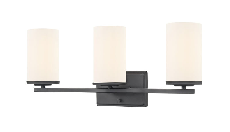 Millennium 2703WG-MB Three Light Vanity, Matte Black