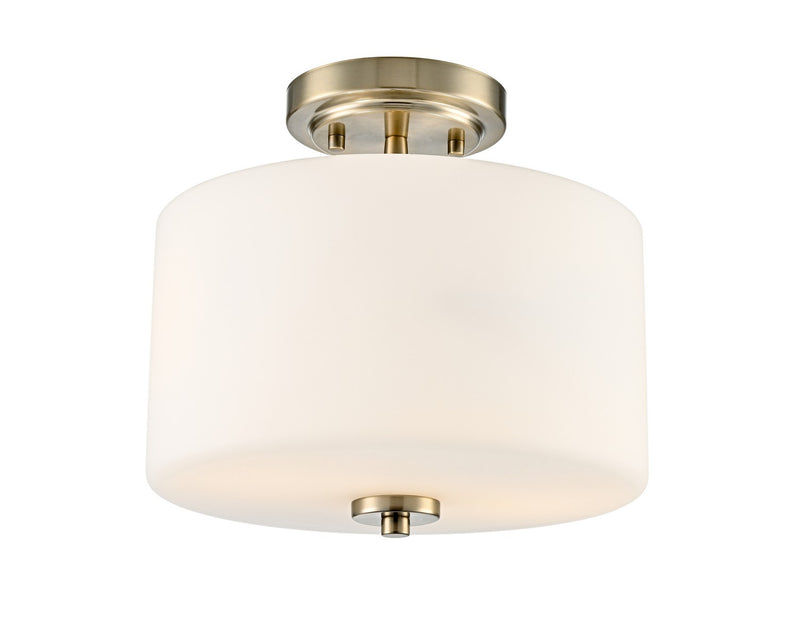 Millennium 2710WG-MG Two Light Semi-Flush Mount, Modern Gold
