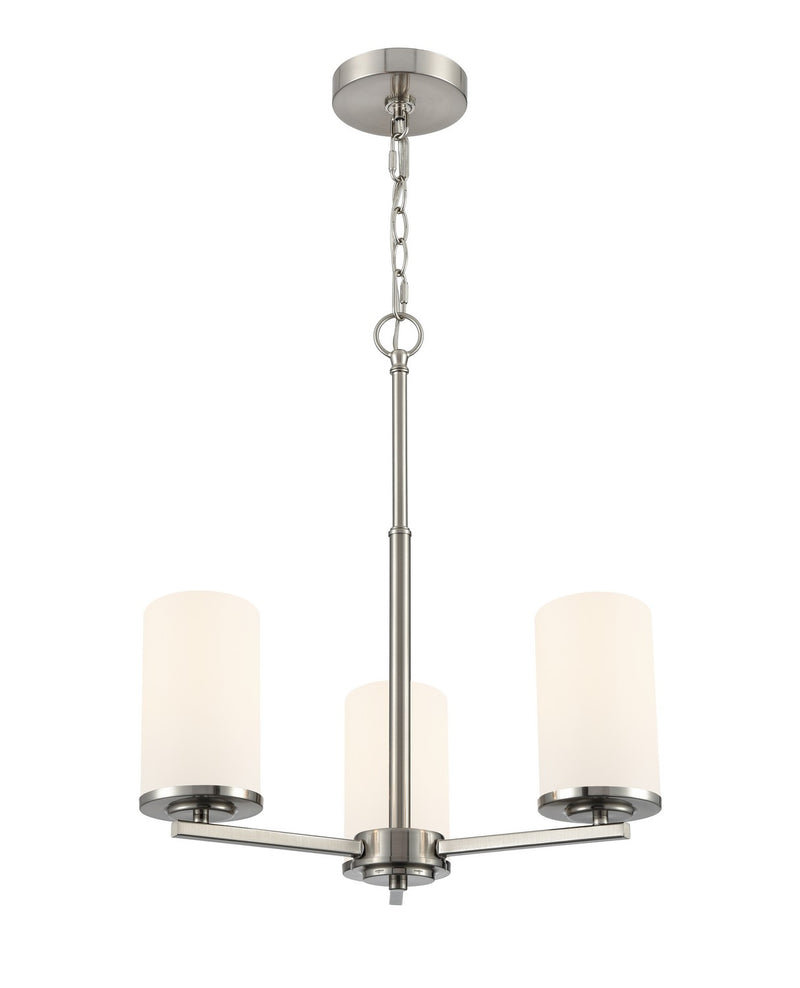 Millennium 2713WG-BN Three Light Chandelier, Brushed Nickel