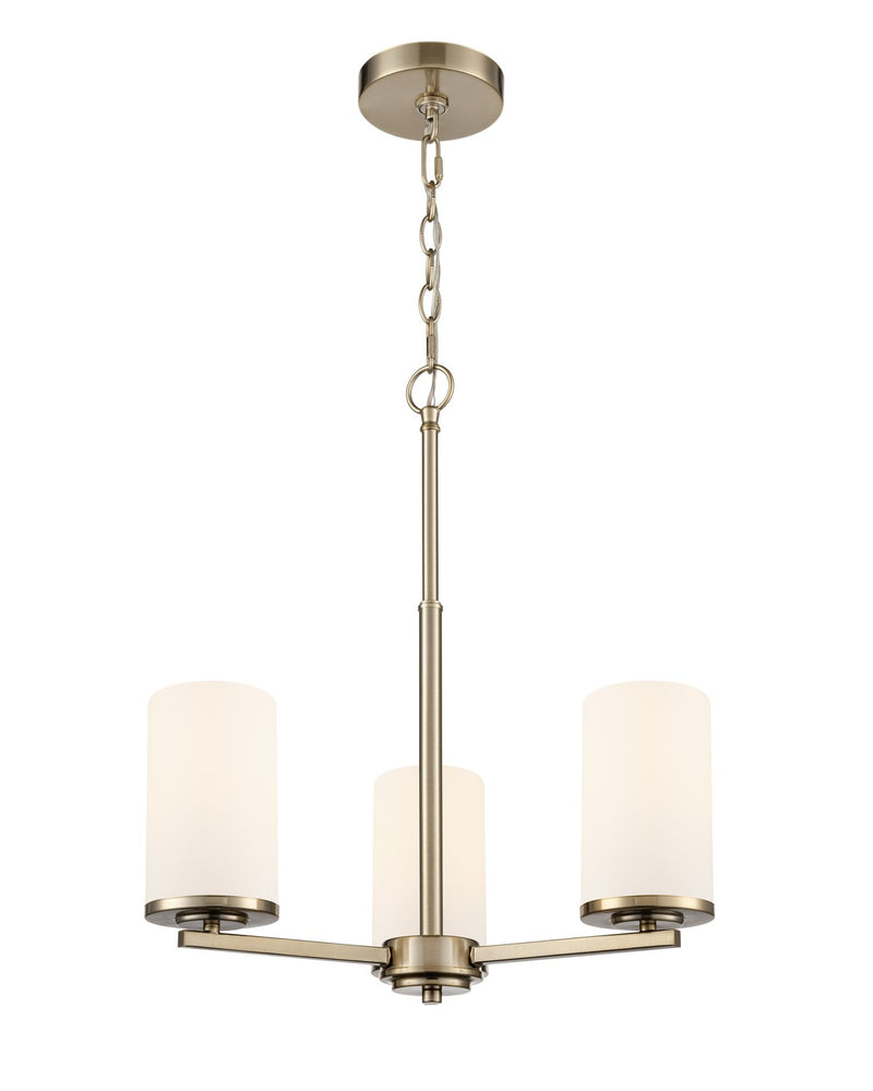 Millennium 2713WG-MG Three Light Chandelier, Modern Gold