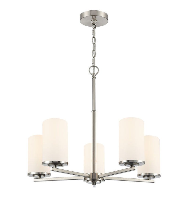 Millennium 2715WG-BN Five Light Chandelier, Brushed Nickel