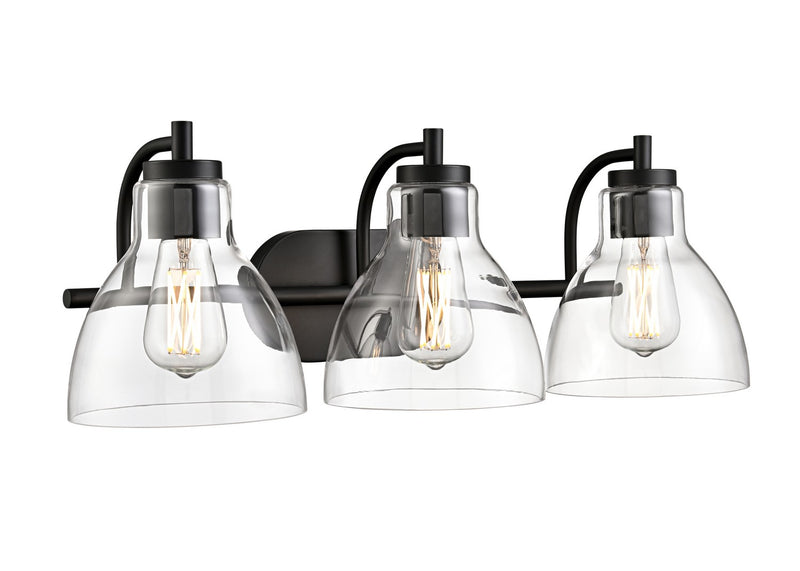 Millennium 6203-MB Three Light Vanity, Matte Black