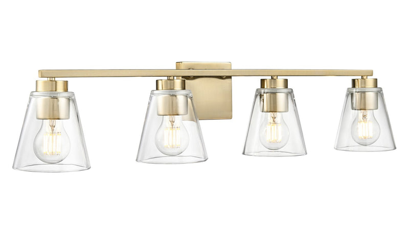 Millennium 64004-MG Four Light Vanity, Modern Gold
