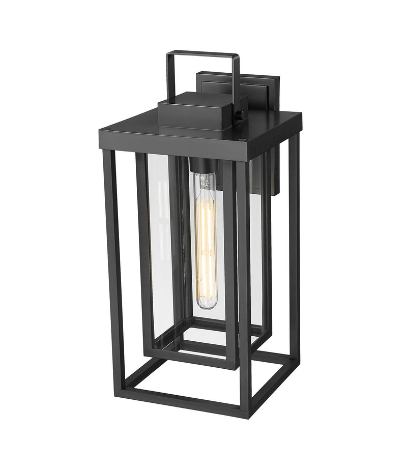 Millennium 901001-PBK One Light Outdoor Wall Lantern, Powder Coated Black