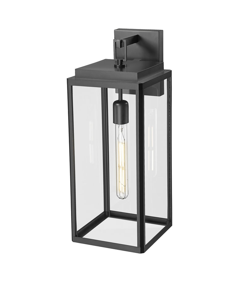 Millennium 902201-PBK One Light Outdoor Wall Lantern, Powder Coated Black