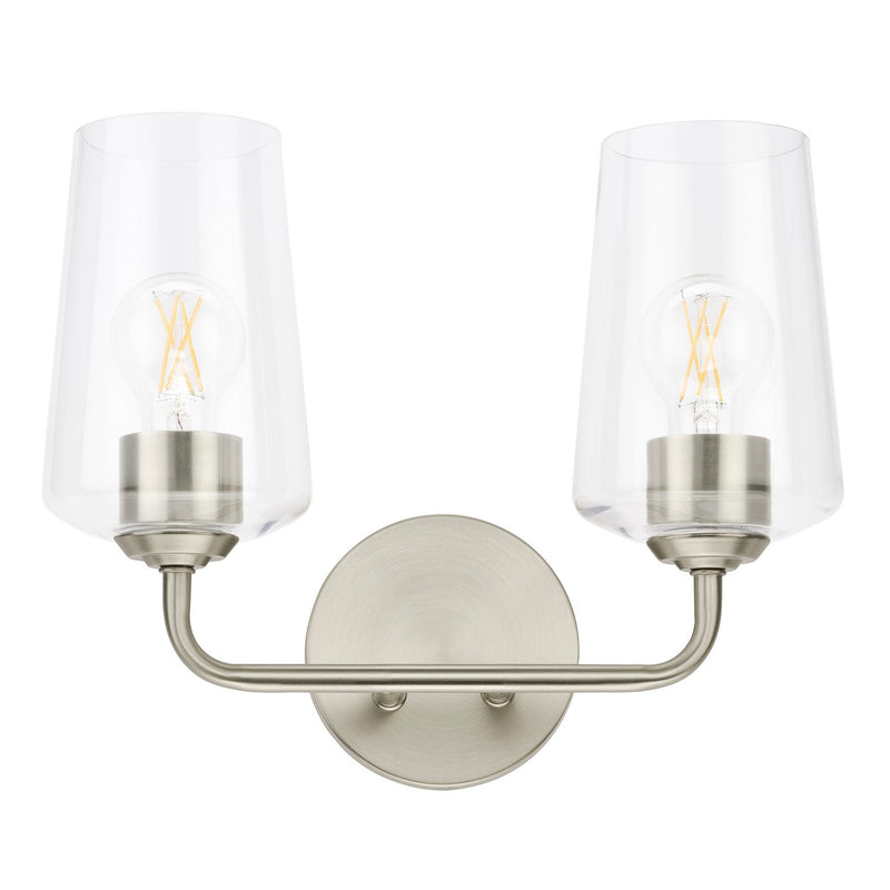Progress Lighting P300540-009 Two Light Bath & Vanity, Brushed Nickel