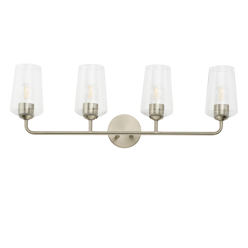Progress Lighting P300542-009 Four Light Bath & Vanity, Brushed Nickel