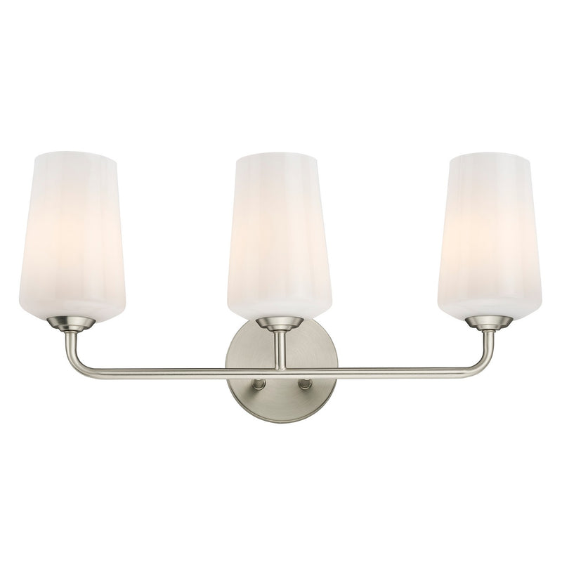 Progress Lighting P300544-009 Three Light Bath & Vanity, Brushed Nickel