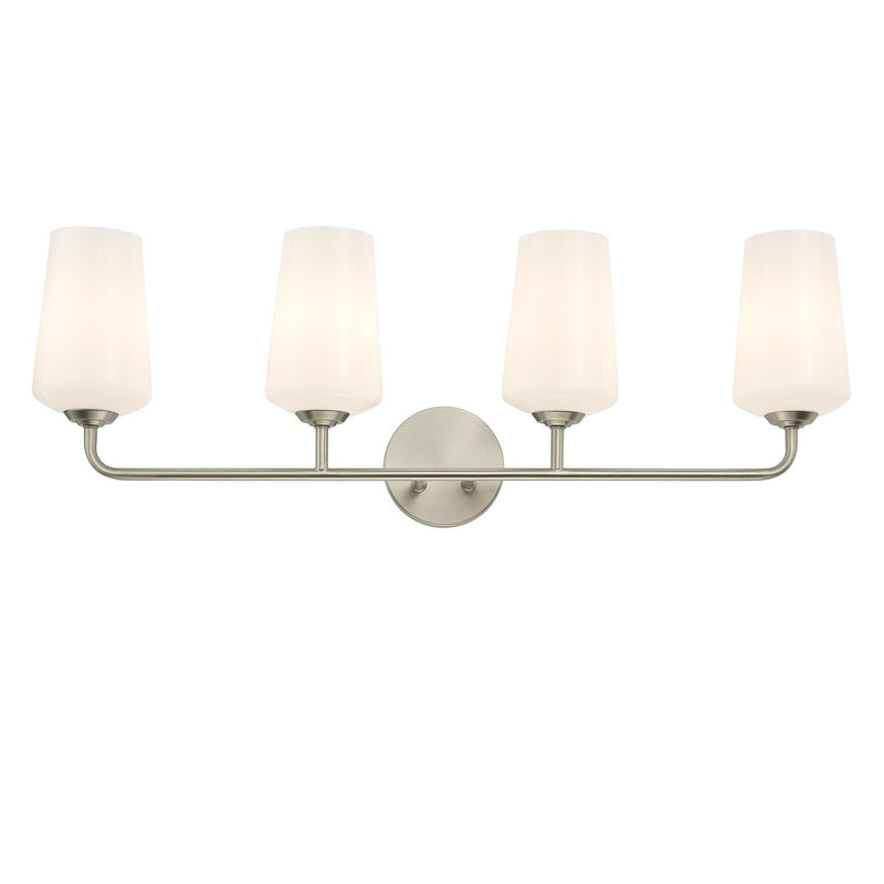 Progress Lighting P300545-009 Four Light Bath & Vanity, Brushed Nickel
