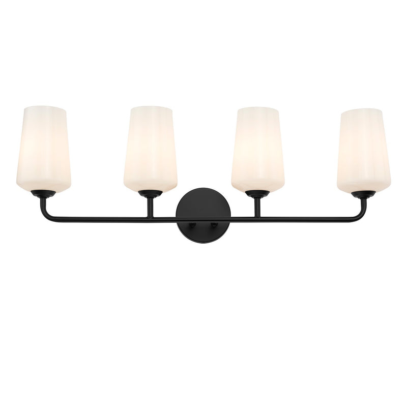 Progress Lighting P300545-031 Four Light Bath & Vanity, Black