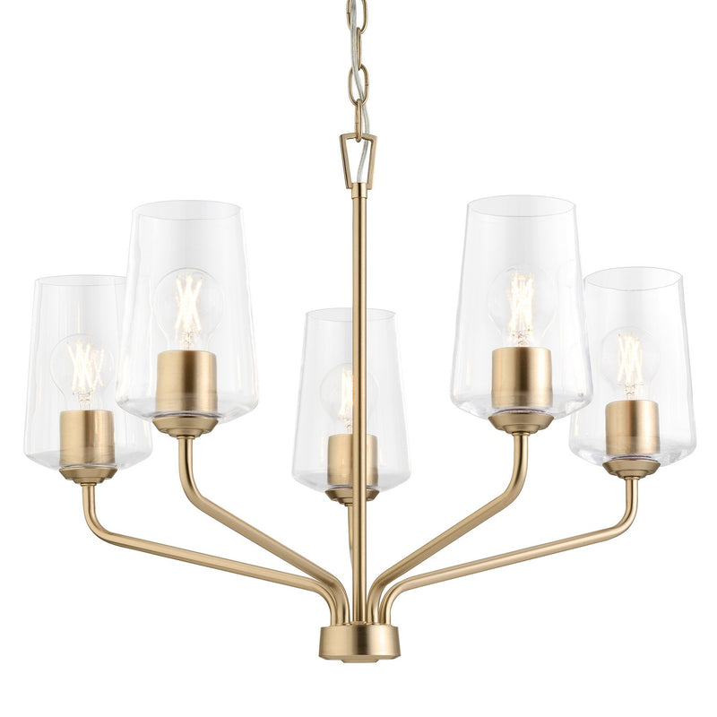 Progress Lighting P400442-177 Five Light Chandelier, Champagne Bronze