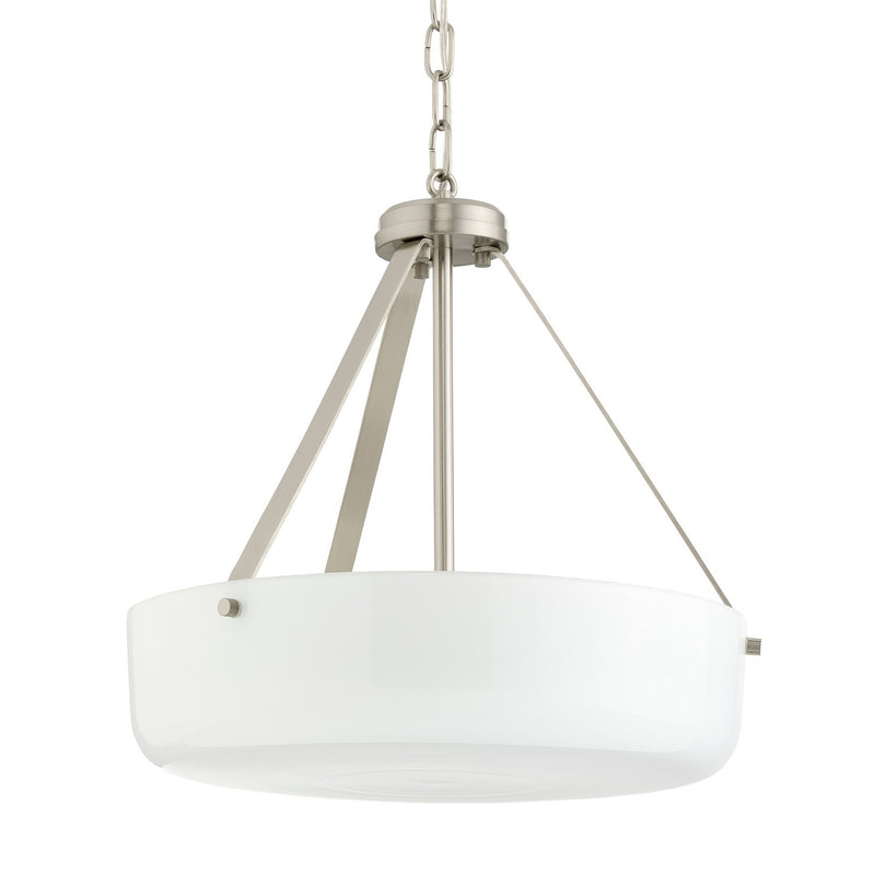 Progress Lighting P500507-009 Two Light Convertible Pendant, Brushed Nickel