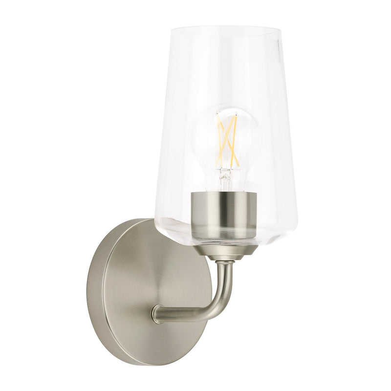 Progress Lighting P710148-009 One Light Wall Sconce, Brushed Nickel