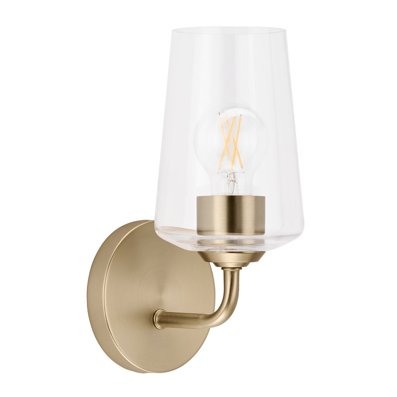 Progress Lighting P710148-177 One Light Wall Sconce, Champagne Bronze