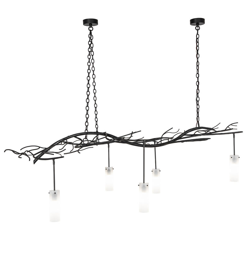 Meyda Tiffany 281707 Five Light Chandelier, Flat Black