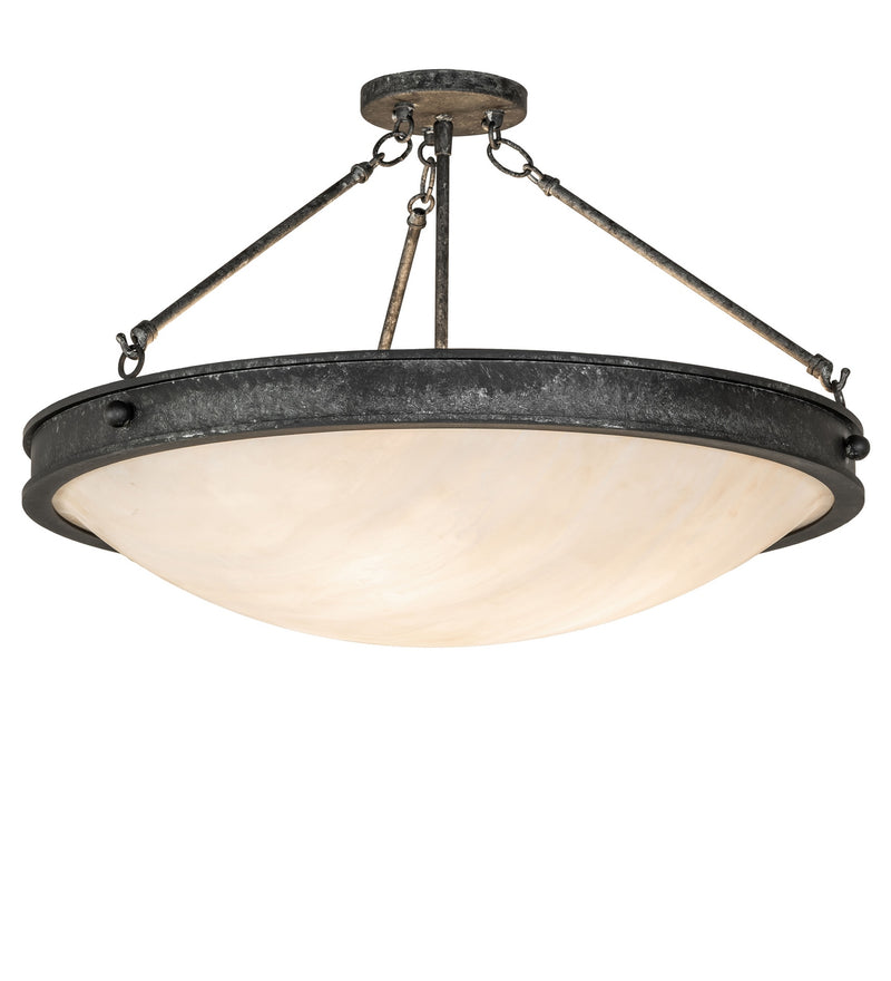 Meyda Tiffany 281881 Three Light Semi-Flushmount, Smoke