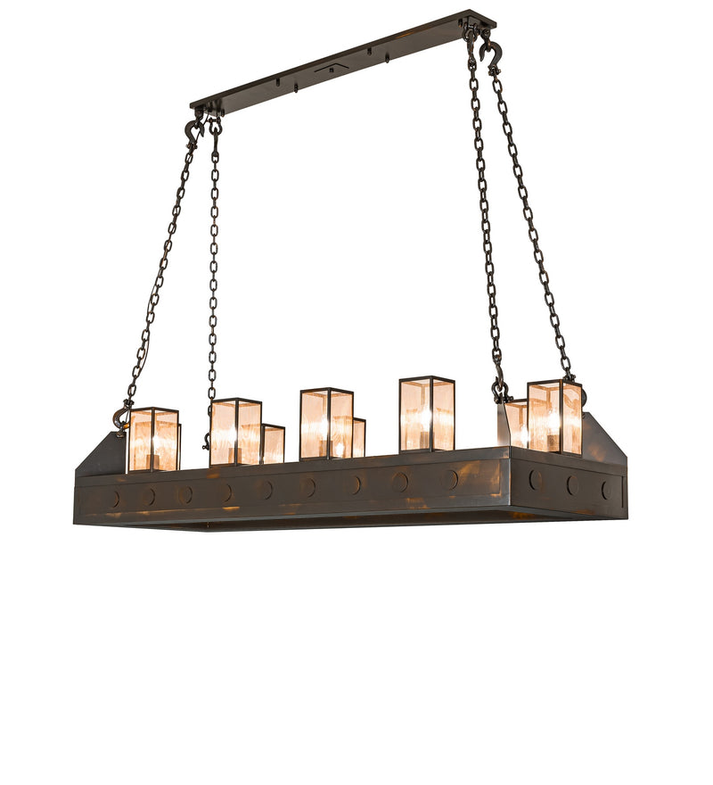 Meyda Tiffany 282533 Ten Light Pendant, Old Copper Pot