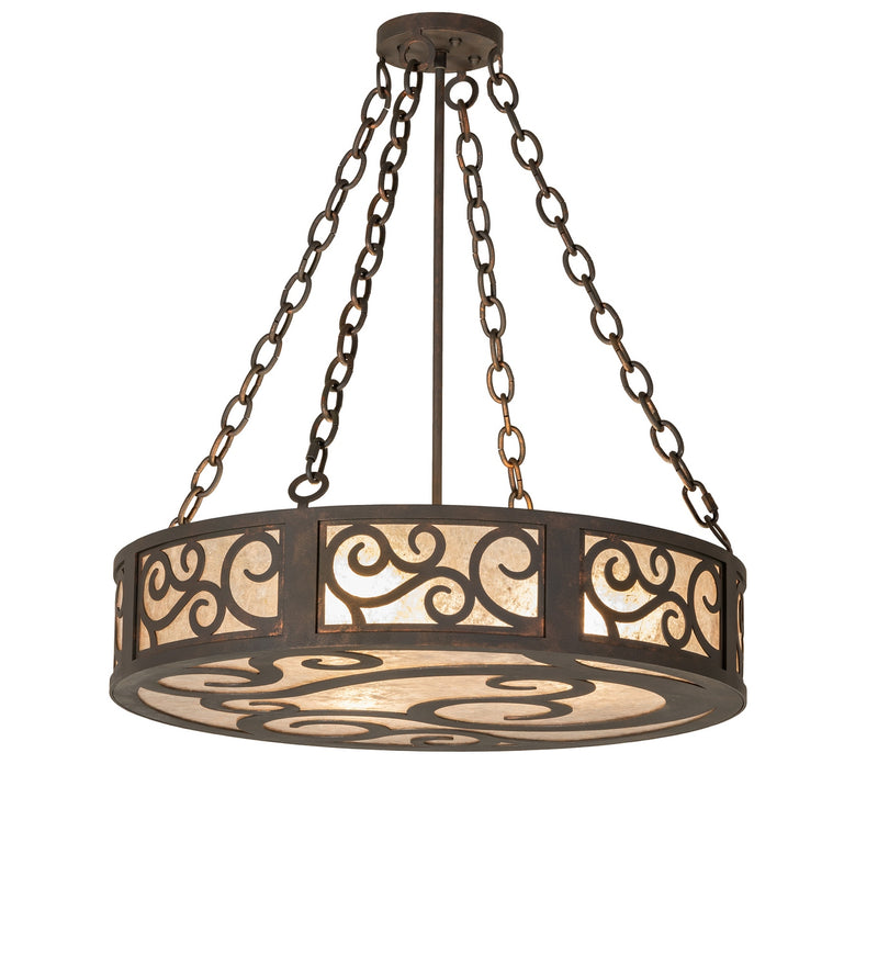 Meyda Tiffany 284616 Three Light Pendant, Copper Rust