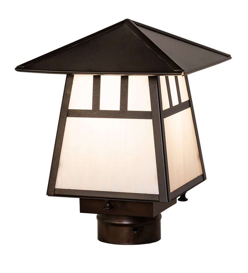 Meyda Tiffany 92557 One Light Post Mount, Craftsman Brown