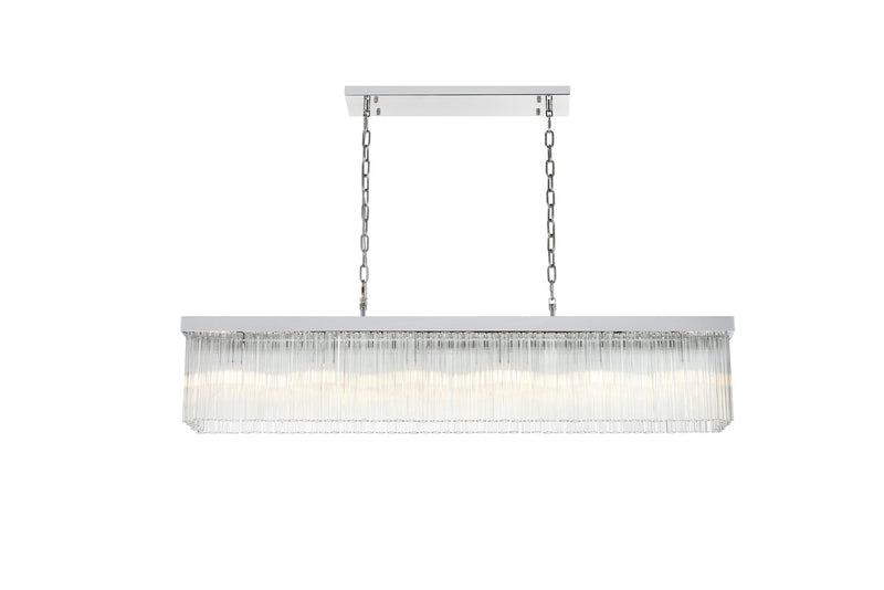 Elegant Lighting 1070G49C Six Light Chandelier, Chrome and Clear