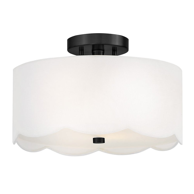 Lark 84381BK LED Semi-Flush Mount, Black