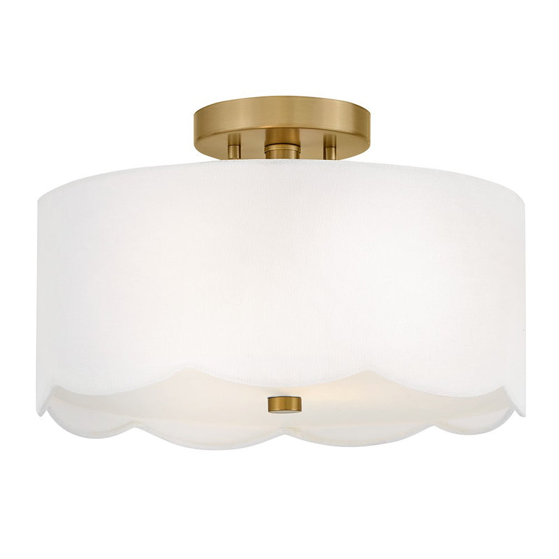 Lark 84381LCB LED Semi-Flush Mount, Lacquered Brass