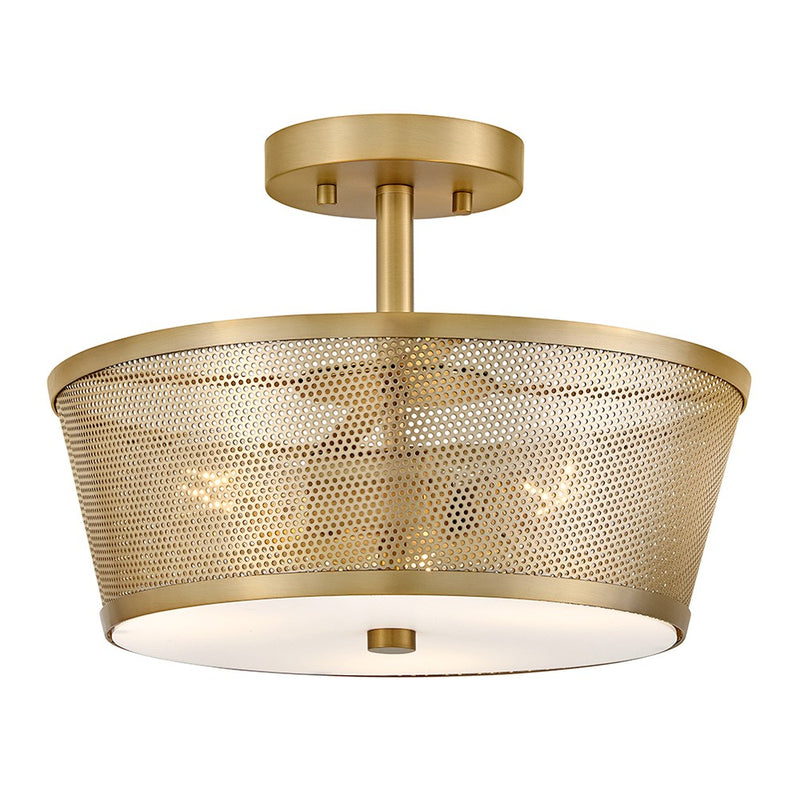Lark 84421LCB LED Semi-Flush Mount, Lacquered Brass