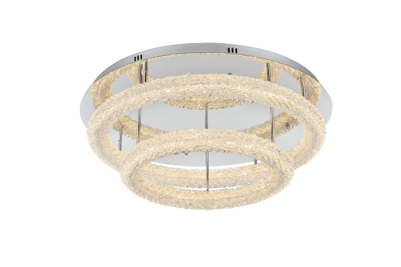 Elegant Lighting 3800F30L2C LED Flush Mount, Chrome