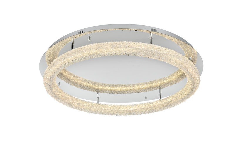Elegant Lighting 3800F33C LED Flush Mount, Chrome