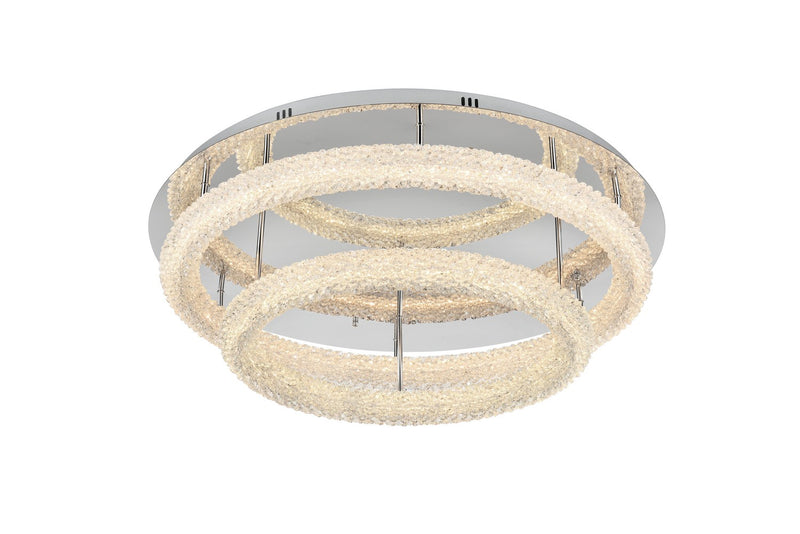 Elegant Lighting 3800F33L2C LED Flush Mount, Chrome